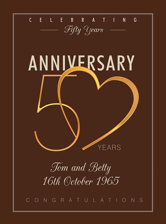 50th Wedding Anniversary Wine Gift