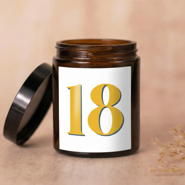 Number 18 Celebration Candle
