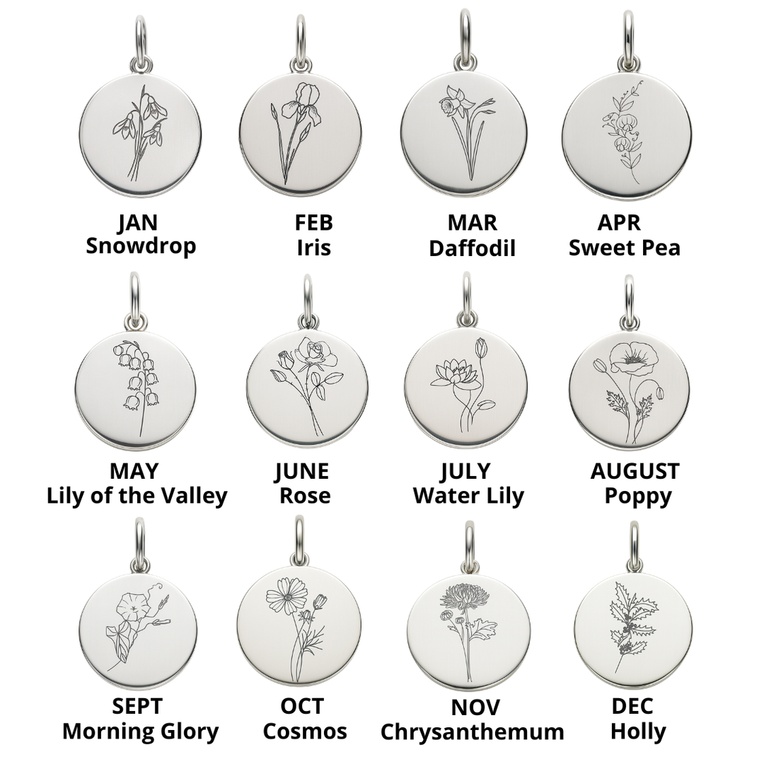 Birth Flower & Birthstone Necklace