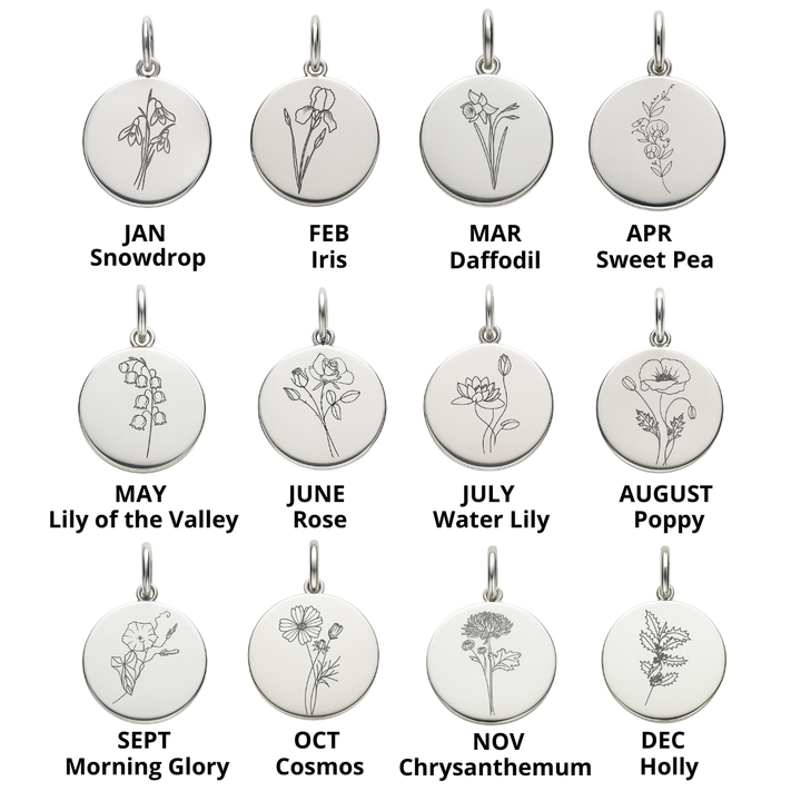 Birth Flower & Birthstone Necklace