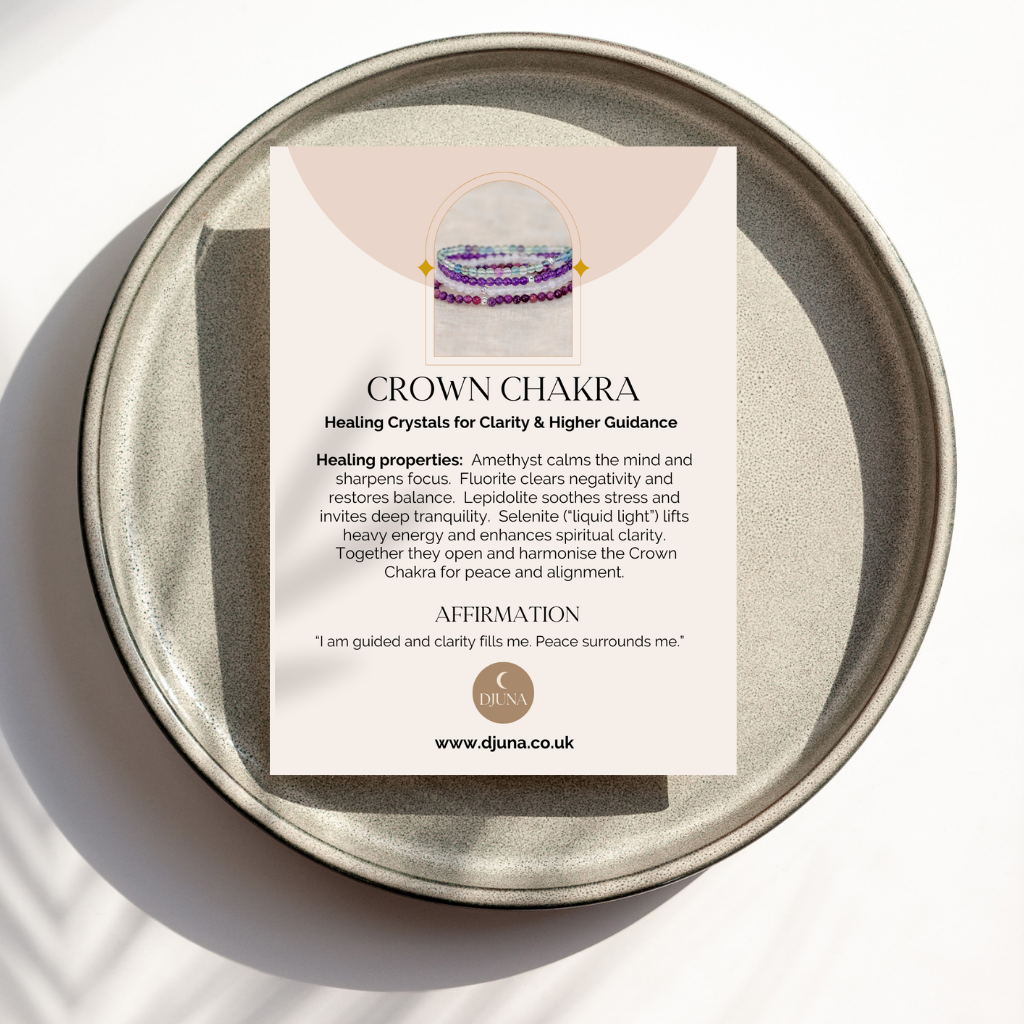 Crown Chakra Bracelet Set – Crystal Bracelets for Clarity & Connection