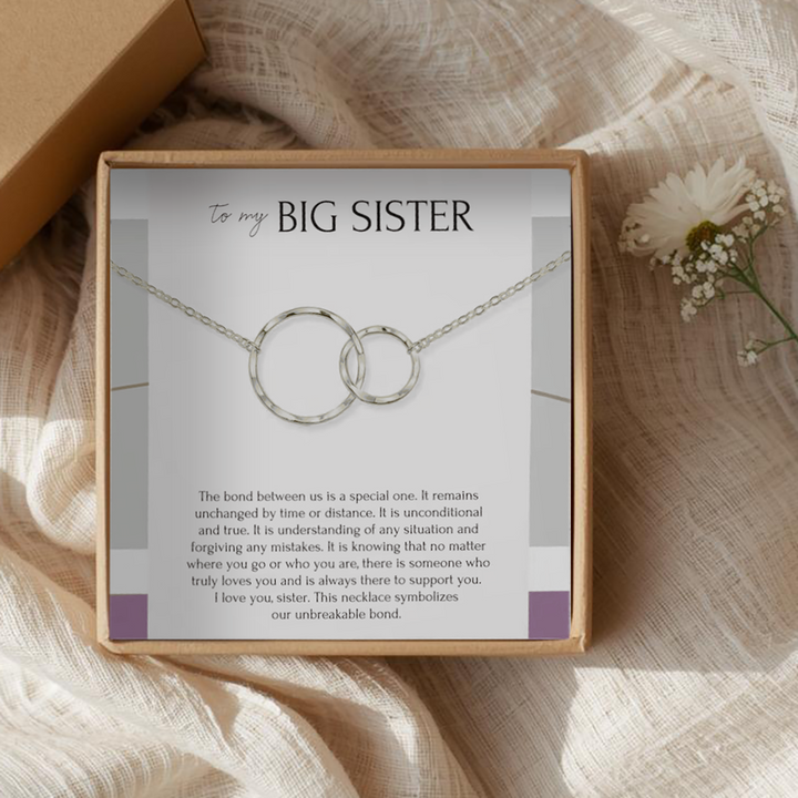 Forever Connected Two-Link Necklace - To My Big Sister