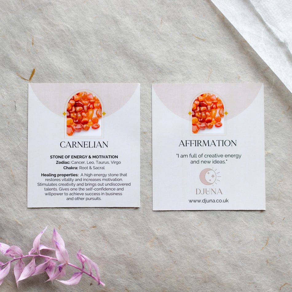 Carnelian Bracelet with Celestial Charm - Djuna Studios