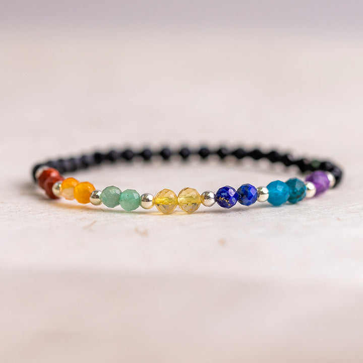 Seven Chakra Bracelet Dainty - 4mm - Djuna Studios