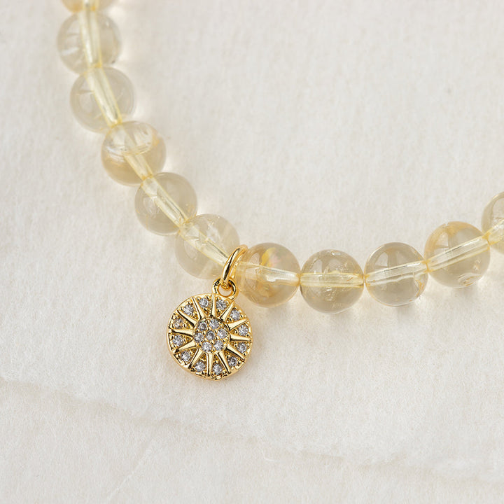 Citrine Bracelet with Celestial Charm - Djuna Studios