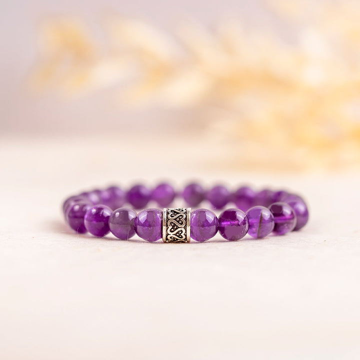Amethyst Gemstone Bracelet 8mm - Djuna Studios