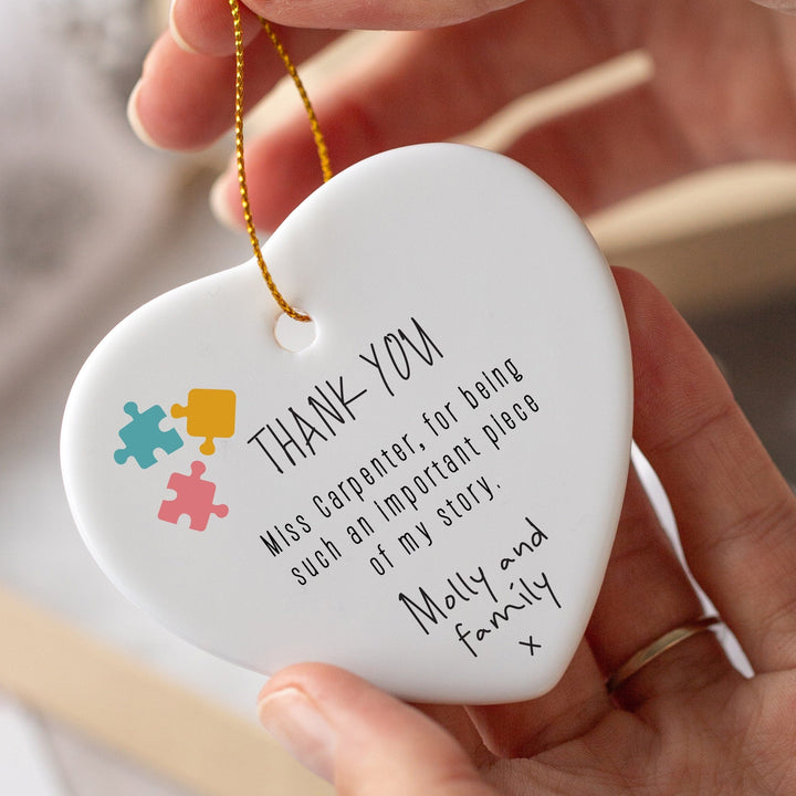 Personalised Thank You Puzzle Ceramic for Teacher