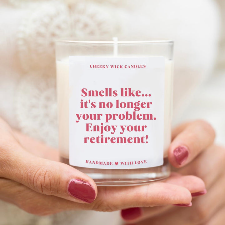 Smells Like It's No Longer Your Problem Candle Gift for Colleagues