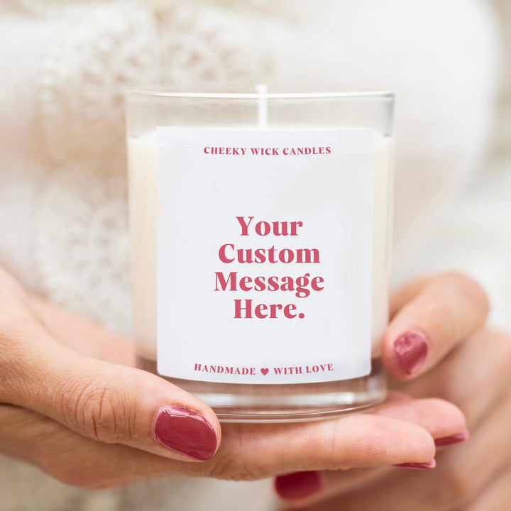 Custom Candle Message - Any wording up to 20 words