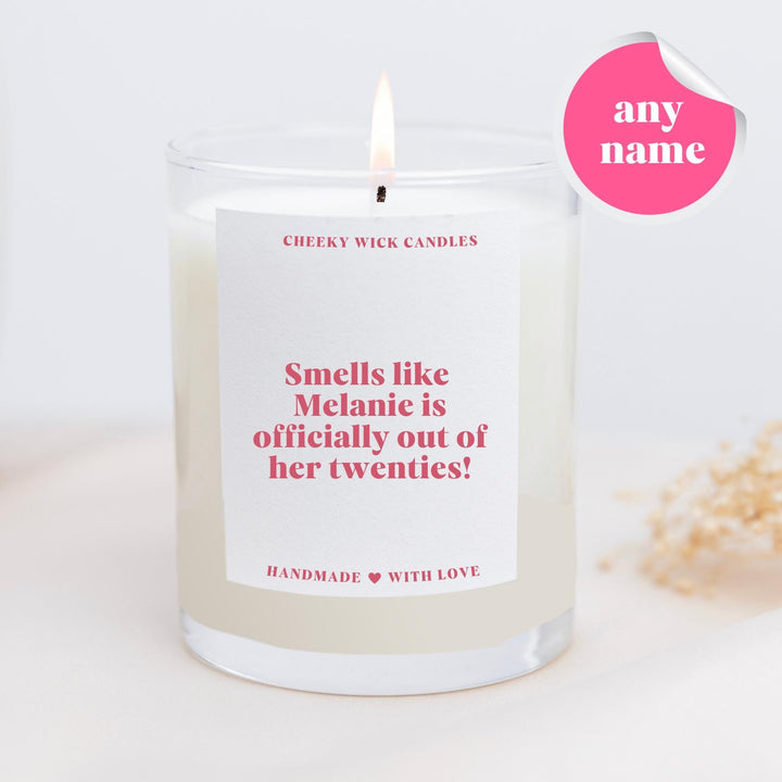 Personalised Smells Like Twenties Officially Over Candle