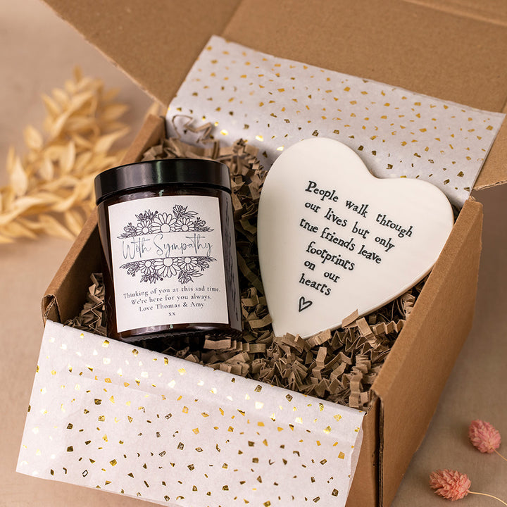 With Sympathy Gift Box - Footprints On Our Hearts
