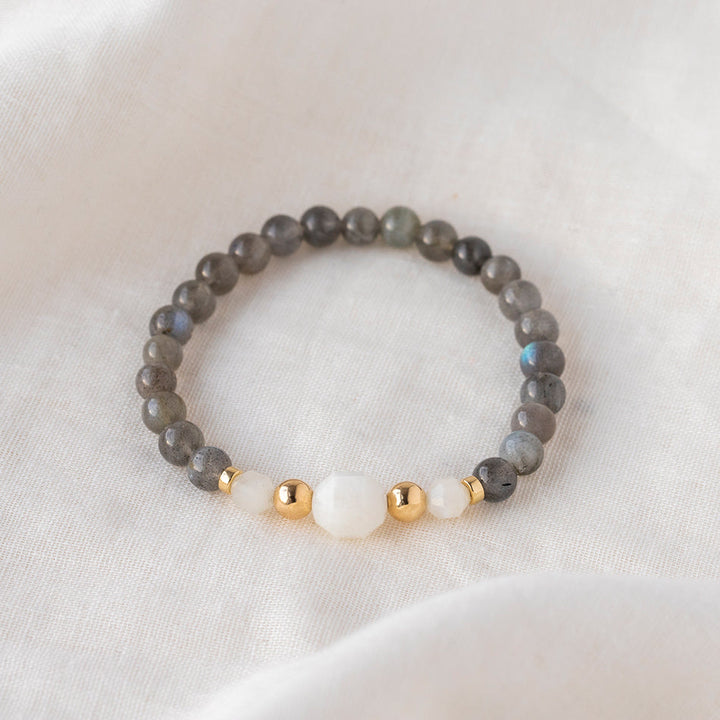 Lunar Radiance Labradorite Gemstone Bracelet 6mm - Djuna Studios