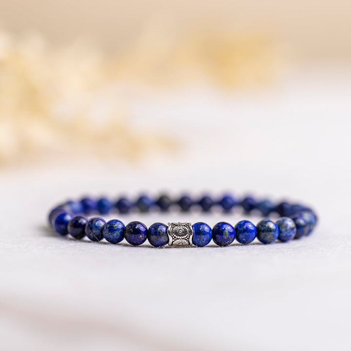 Lapis Lazuli Gemstone Bracelet 6mm - Djuna Studios