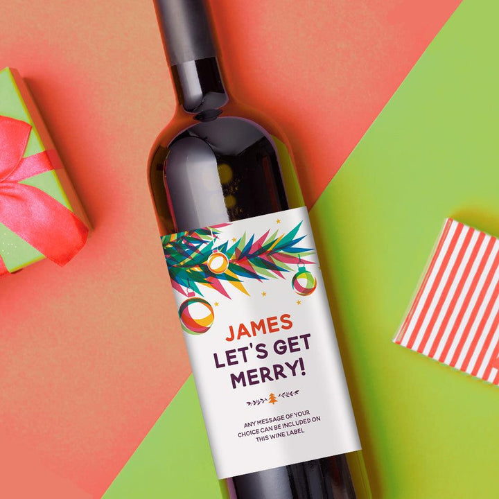 Christmas Wine Gifts - Let's Get Merry