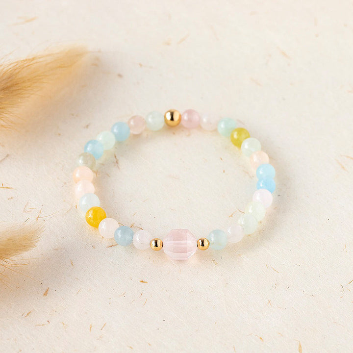 Morganite Mirage Gemstone Bracelet 6mm - Djuna Studios