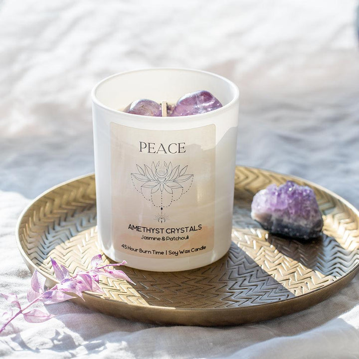 Amethyst Crystal Candle – Inner Peace, Relaxation & Clarity