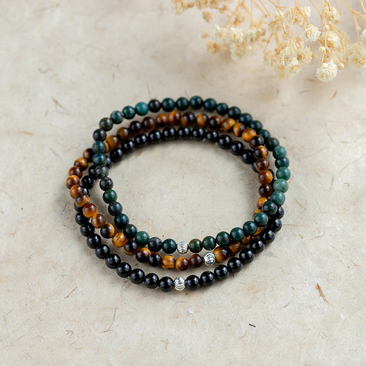 Protection Bracelet Set with Black Tourmaline - Djuna Studios