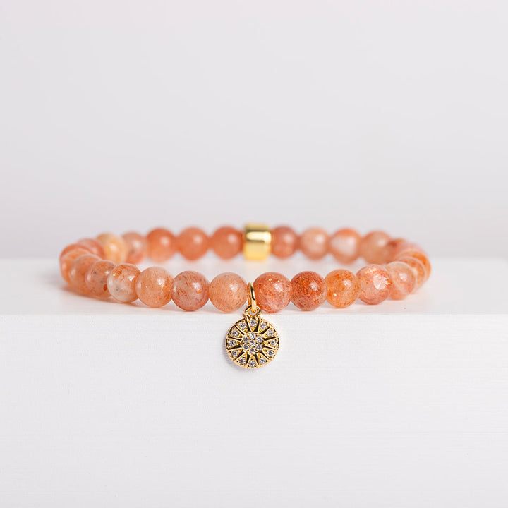 Sunstone Bracelet with Celestial Charm - Djuna Studios